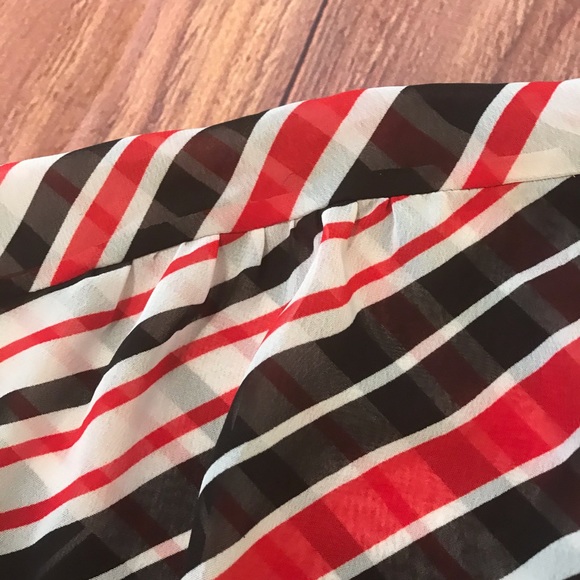 Chaps Patriotic Scarf Style Blouse w/Peplum Sz XL - Picture 5 of 7